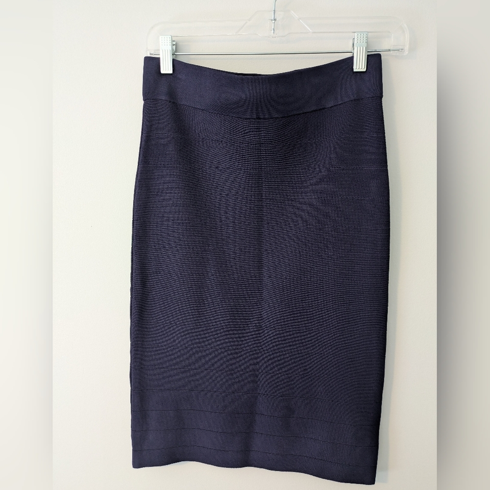 Elegant Navy Pencil Skirt